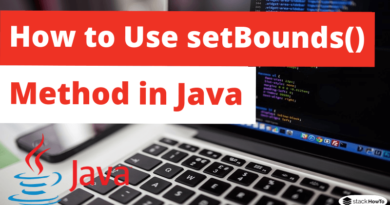 how to use setbounds method in java