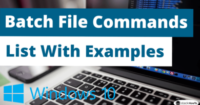 Batch File Commands List With Examples