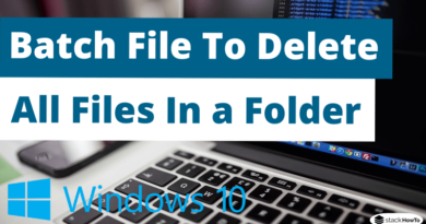 Batch File To Delete All Files In Folder
