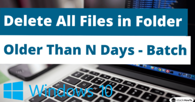 Batch File To Delete All Files in Folder Older Than N Days