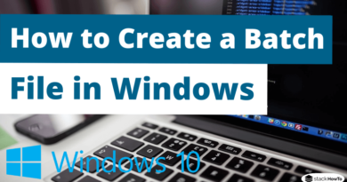 How to Create a Batch File in Windows