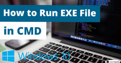 How to Run EXE File in CMD
