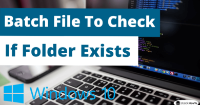 Batch File To Check If Folder Exists