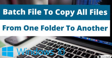 Batch File To Copy All Files From One Folder To Another