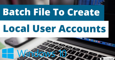 Batch File To Create Local User Accounts