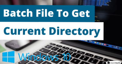 Batch File To Get Current Directory