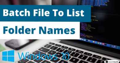 Batch File To List Folder Names