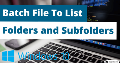 Batch File To List Folders and Subfolders