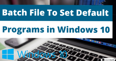 Batch File To Set Default Programs in Windows 10