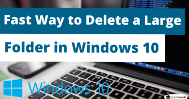 Fast Way to Delete a Large Folder in Windows 10