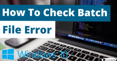 How To Check Batch File Error