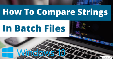How To Compare Strings In Batch Files