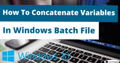 How To Concatenate Variables In Windows Batch File