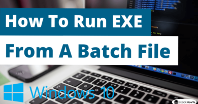 How To Run EXE From A Batch File