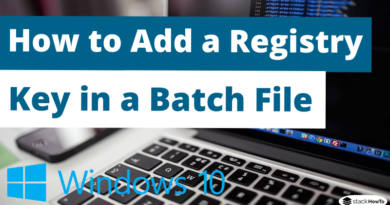How to Add a Registry Key in a Batch File