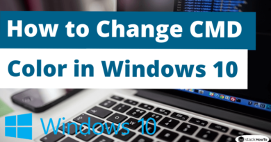 How to Change CMD Color in Windows 10