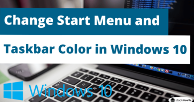 How to Change Start Menu and Taskbar Color in Windows 10