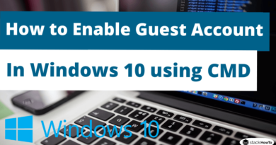 How to Enable Guest Account in Windows 10 using CMD