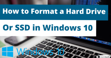 How to Format a Hard Drive or SSD in Windows 10