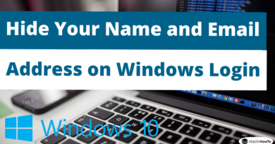 How to Hide Your Name and Email Address on Windows Login