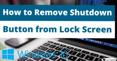 How to Remove Power or Shutdown Button from Lock Screen in Windows 10