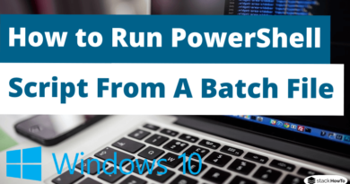 How to Run PowerShell Script From A Batch File