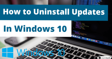 How to Uninstall Updates in Windows 10