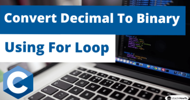 C Program To Convert Decimal To Binary Using For Loop