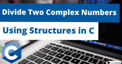C Program To Divide Two Complex Numbers Using Structures