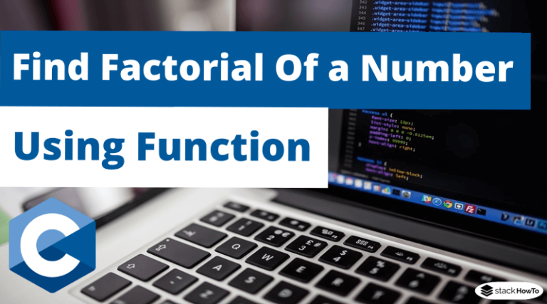 wap to find factorial of a number using function in c