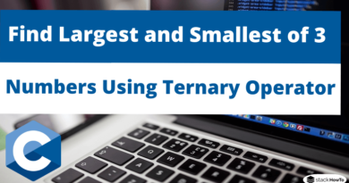 C Program To Find Largest and Smallest of Three Numbers Using Ternary Operator