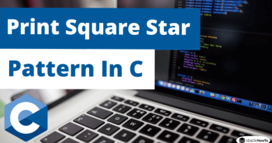 C Program To Print Square Star Pattern