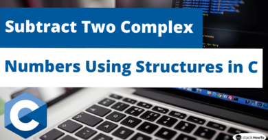 C Program To Subtract Two Complex Numbers Using Structures