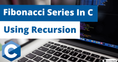 Fibonacci Series In C Using Recursion