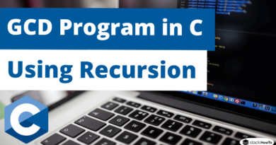 GCD Program in C Using Recursion