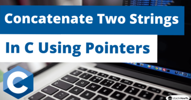 How To Concatenate Two Strings In C Using Pointers