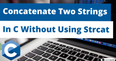 How To Concatenate Two Strings In C Without Using Strcat