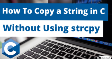 How To Copy a String in C Without Using strcpy