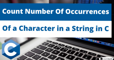 How To Count The Number Of Occurrences Of a Character in a String in C