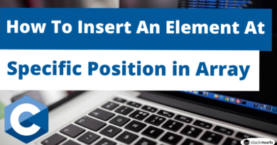 How To Insert An Element At a Specific Position in Array