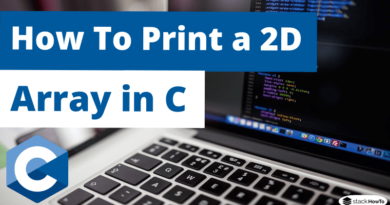 How To Print a 2D Array in C