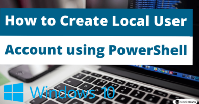 How to Create Local User Account using PowerShell in Windows 10