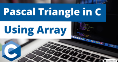 Pascal Triangle in C Using Array