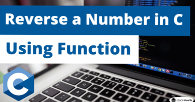 Reverse a Number in C using Function