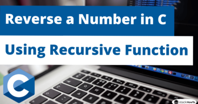 Reverse a Number in C using Recursive Function