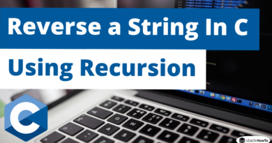 Reverse a String In C Using Recursion