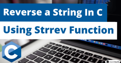 Reverse a String In C Using Strrev Function