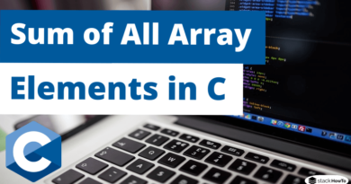 Sum of All Array Elements in C