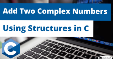 Write a C Program To Add Two Complex Numbers Using Structures