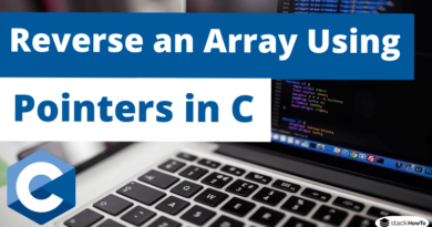 Write a C Program To Reverse an Array Using Pointers